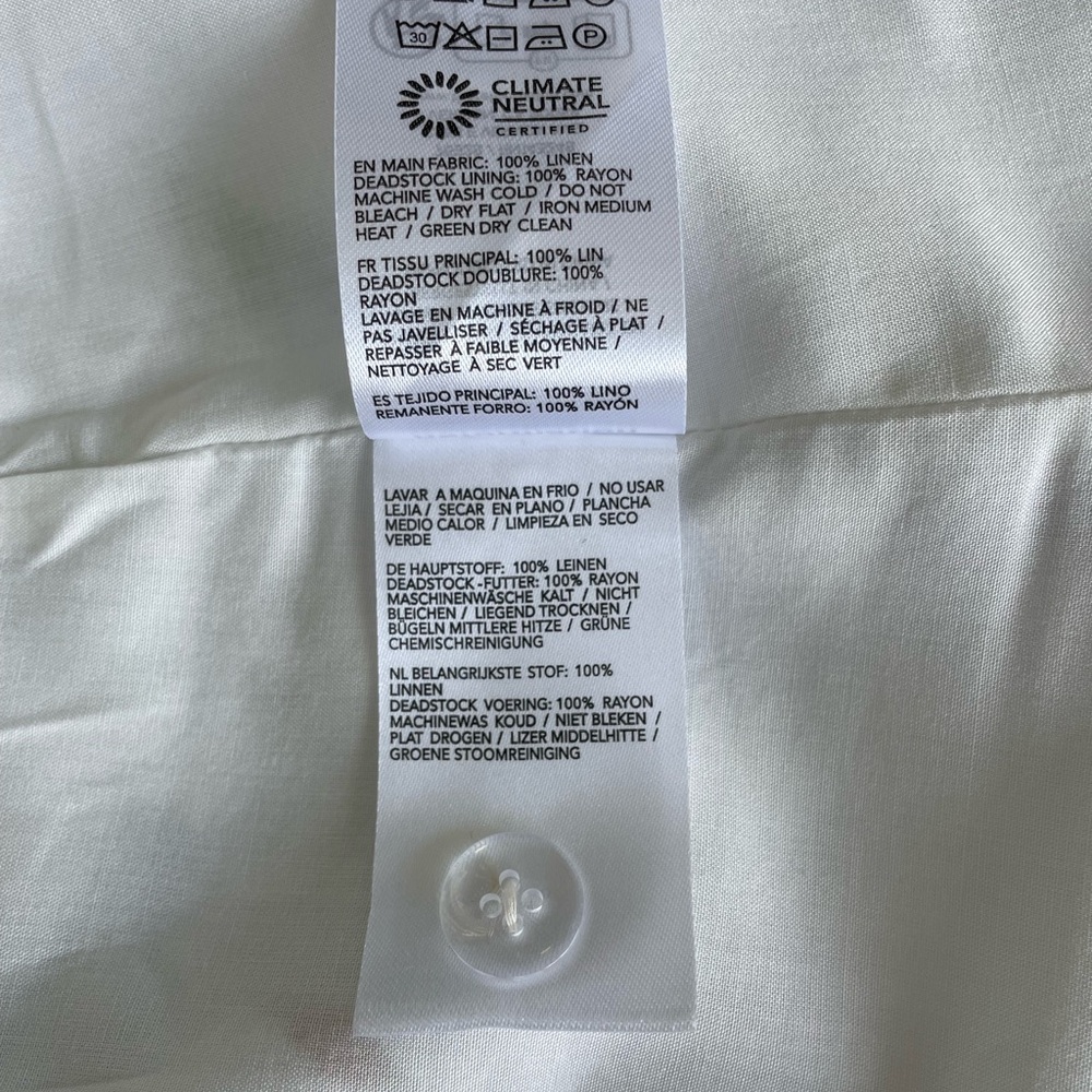 NEW Reformation Everett Linen Midi Dress Corsini White Multi Floral | US 4 UK 8 - Picture 11 of 16